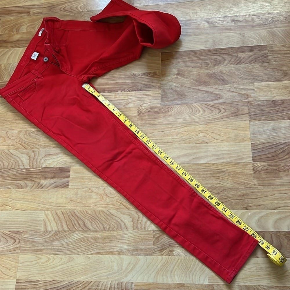EUC Arizona Skinny red stretchy jeans sz 3. 7” rise, 14” waist, 29.5” in… - Picture 7 of 8